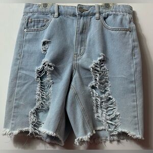 Indigo Rein Distressed Denim Women Shorts
Size 5, like new